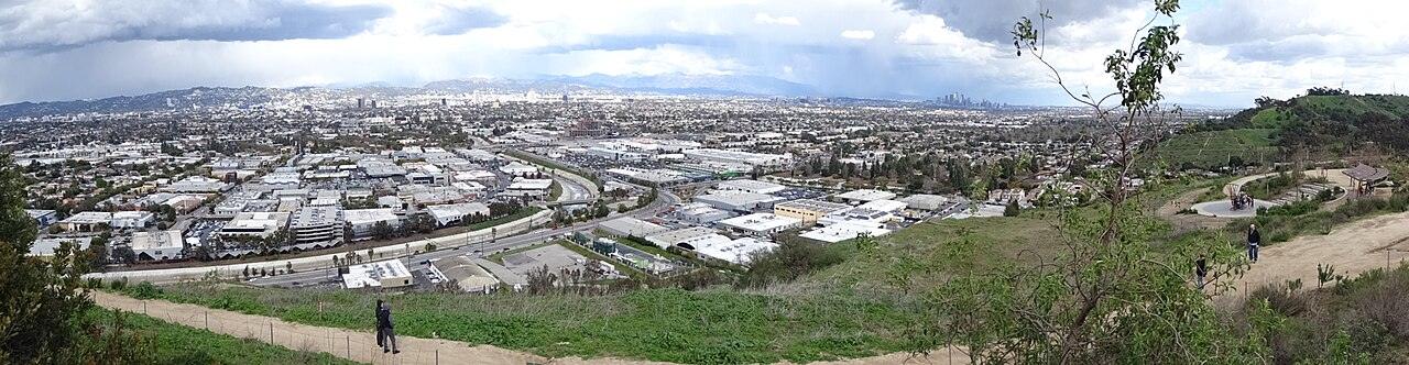 The view across the Los Angeles basin from the Baldwin Hills Scenic Overlook