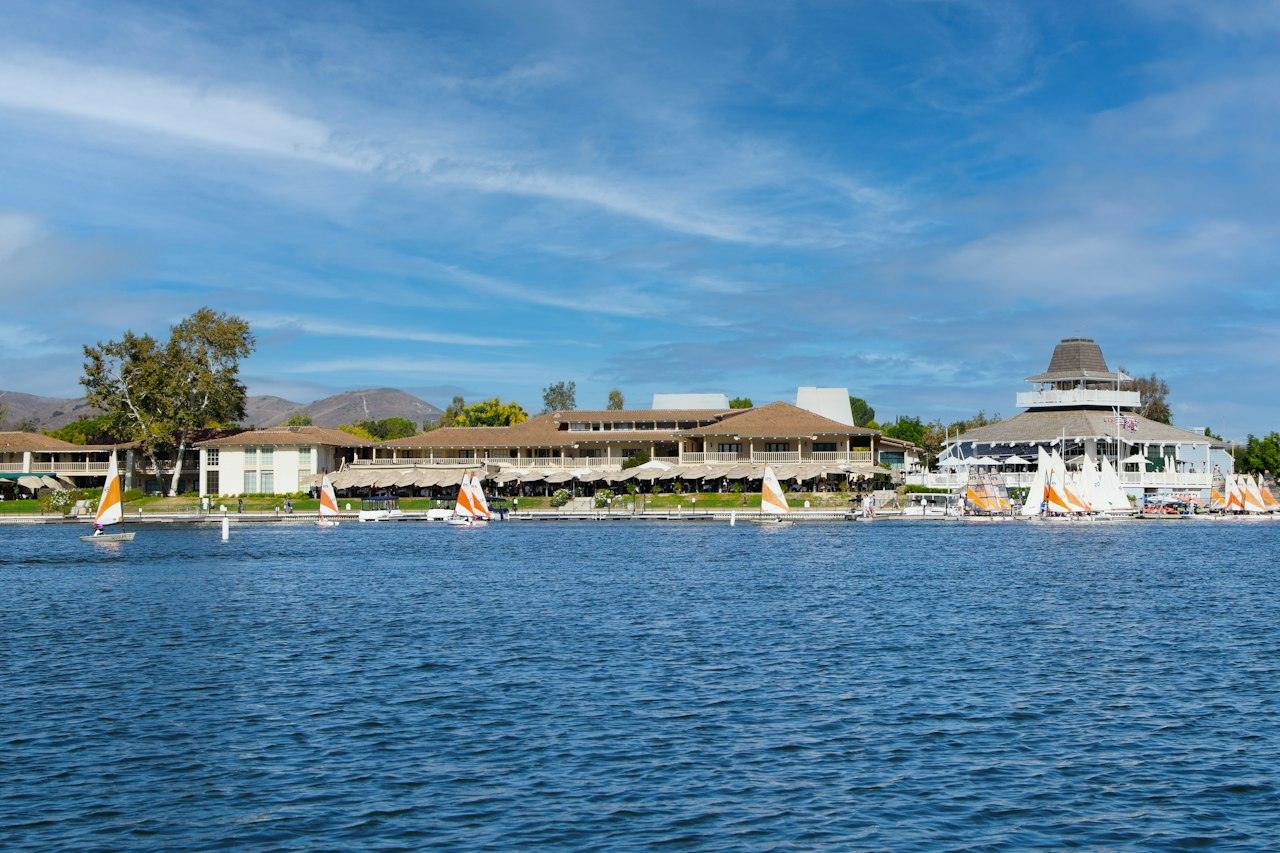 Sailboats on Westlake Lake in Westlake Village